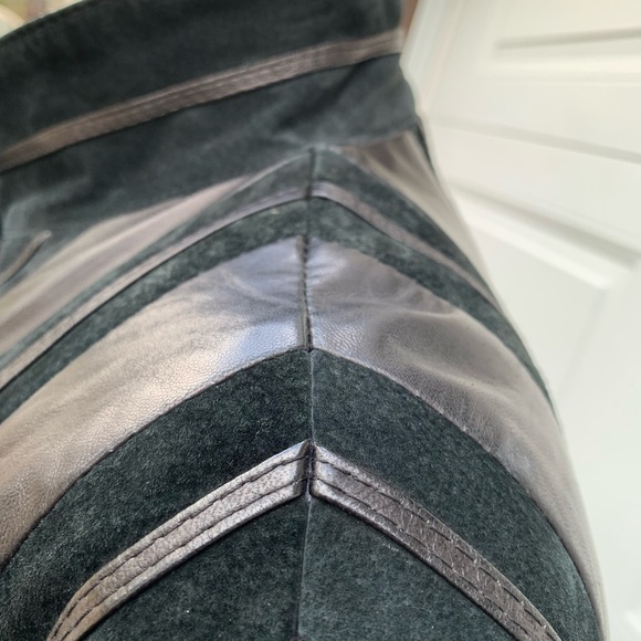 Studio Guy Laroche brown leather coat with mink collar - Picture 7 of 17